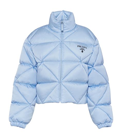 women's prada puffer jacket|Prada cropped cashmere down jacket.